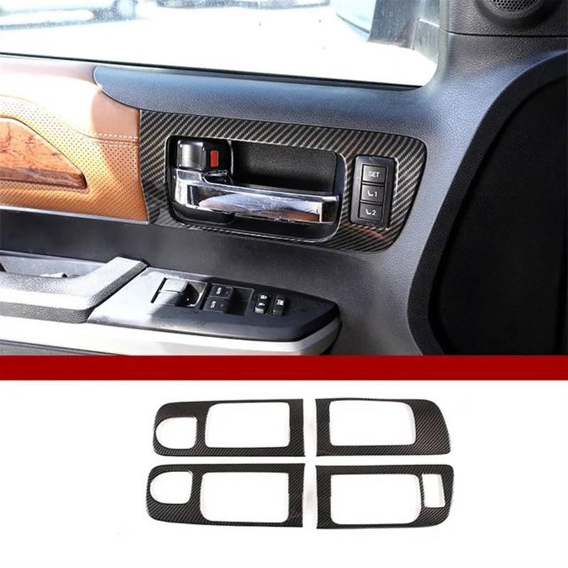 Dekoration Der Mittelkonsole Für Toyota Für Tundra 2014 2015 2016 2017-2021 Fensterheber Schalter Dashboard Trim Navigation Panel Rahmen Abdeckung ABS Carbon Faser Innenleisten Automobilinnenraum(3) von SAIBOL