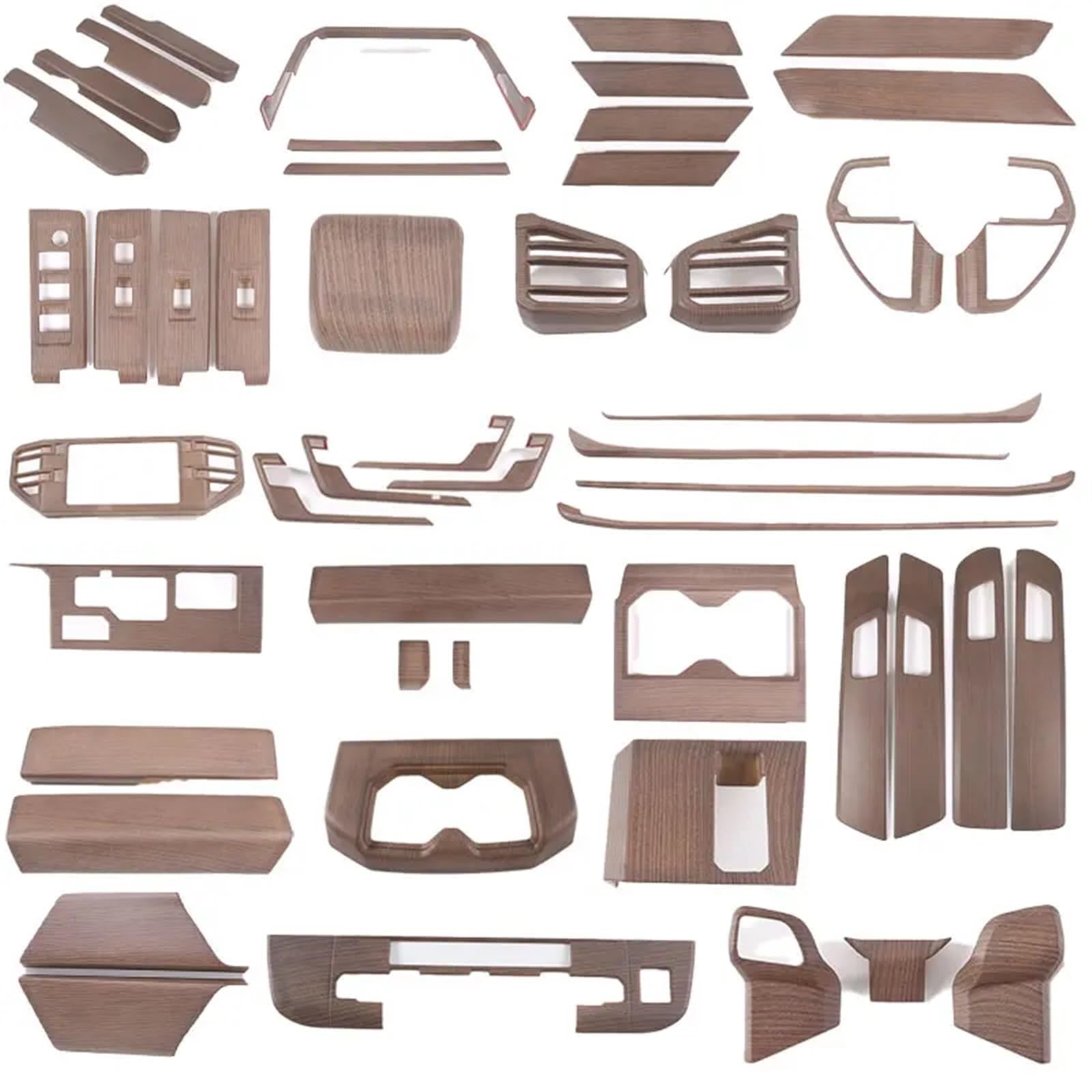Dekoration Der Mittelkonsole Für Toyota Für Tundra Für Sequoia 2022 2023 ABS Auto Center Konsole Innenräume Kit Trim Aufkleber Auto Zubehör Automobilinnenraum(Style A 50 PCS) von SAIBOL