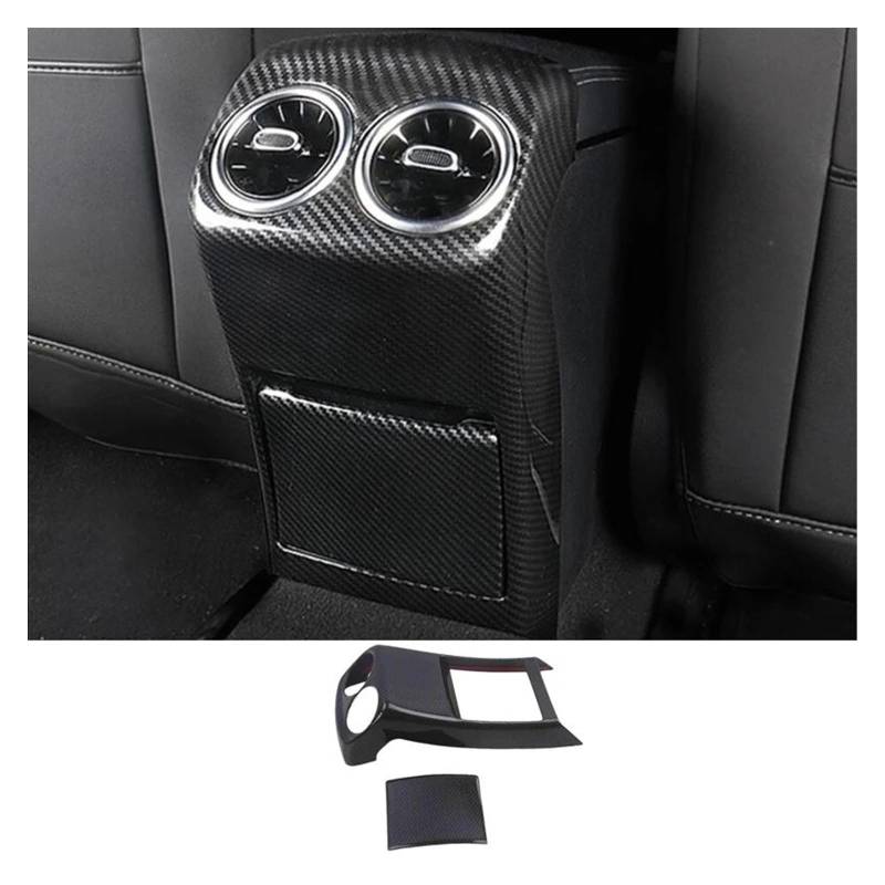 Panel Interieurleisten LHD Carbon Fiber Interior Center Konsole Air Vent Abdeckung Trim Für Benz W177 A-Klasse A200 A220 A250 2019 2020 Für CLA C118 Zierleisten Innen (Size : Rear Outlet Cover) von SAIBOL