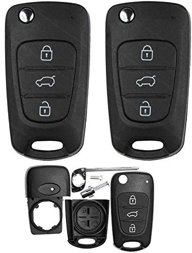 SALPIE Schlüsselanhänger Zubehör Ersatzteile Schlüsselabdeckung Fernbedienung Auto 3 Tasten Kompatibel mit Hyundai I20 - I30 - IX20 - IX35 - Elantra (GUSCIO, GUSCIO) von SALPIE