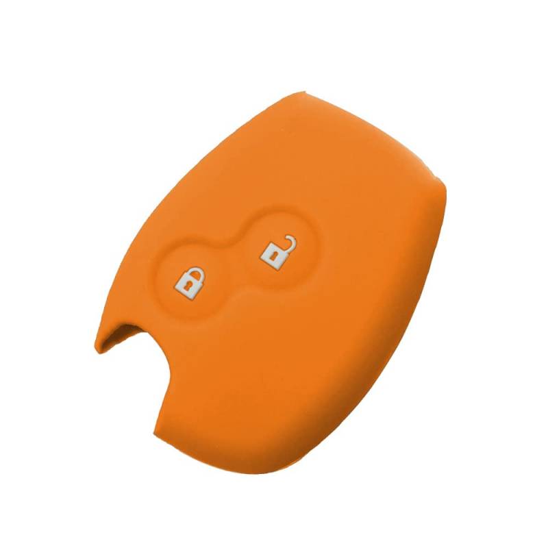 SALPIE Silikonhülle für Autoschlüssel Schlüssel Fernbedienung für 2 Tasten Renault Dacia Logan Sandero Duster Express Clio Twingo Modus Kangoo (Arancione, Cover Silicone) von SALPIE