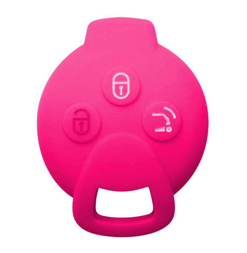 SALPIE Silikonhülle für Smart 451 453 3 Flip Buttons, Autoschlüsselhülle Smart 451 453 Flip Key (Fucsia, Smart 451) von SALPIE