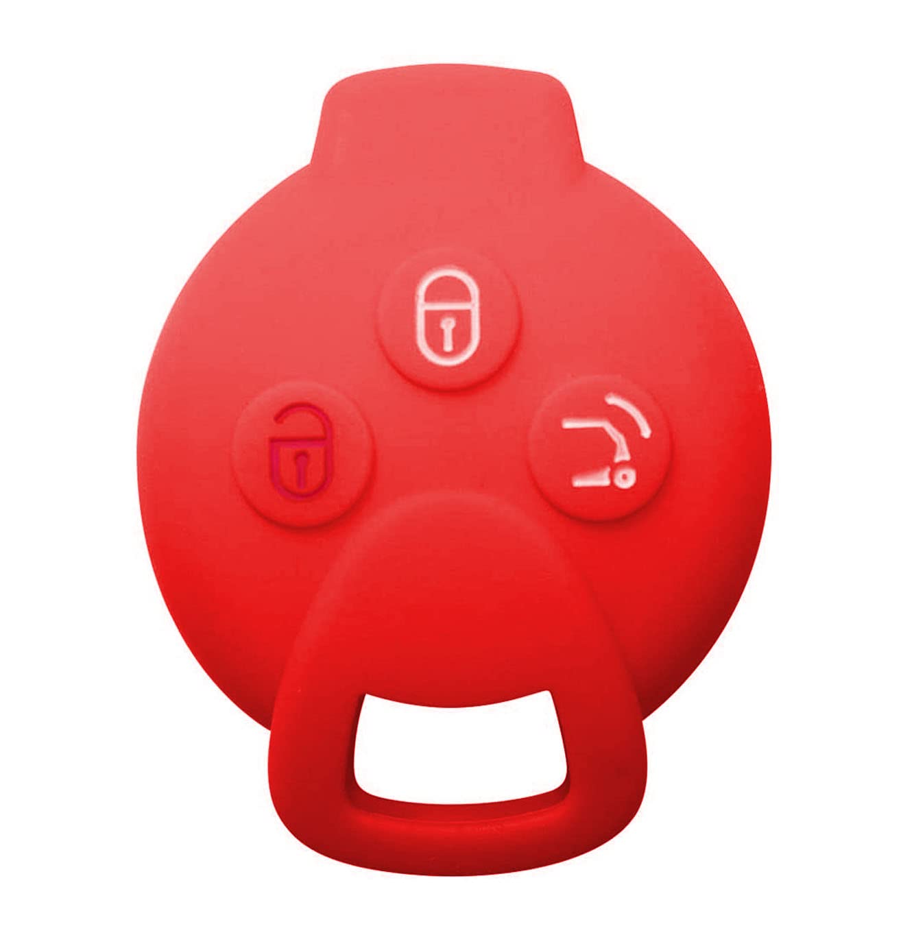 SALPIE Autoschlüsselhülle für Smart 451 Flip Buttons, 3 Flip Key (Rosso) von SALPIE