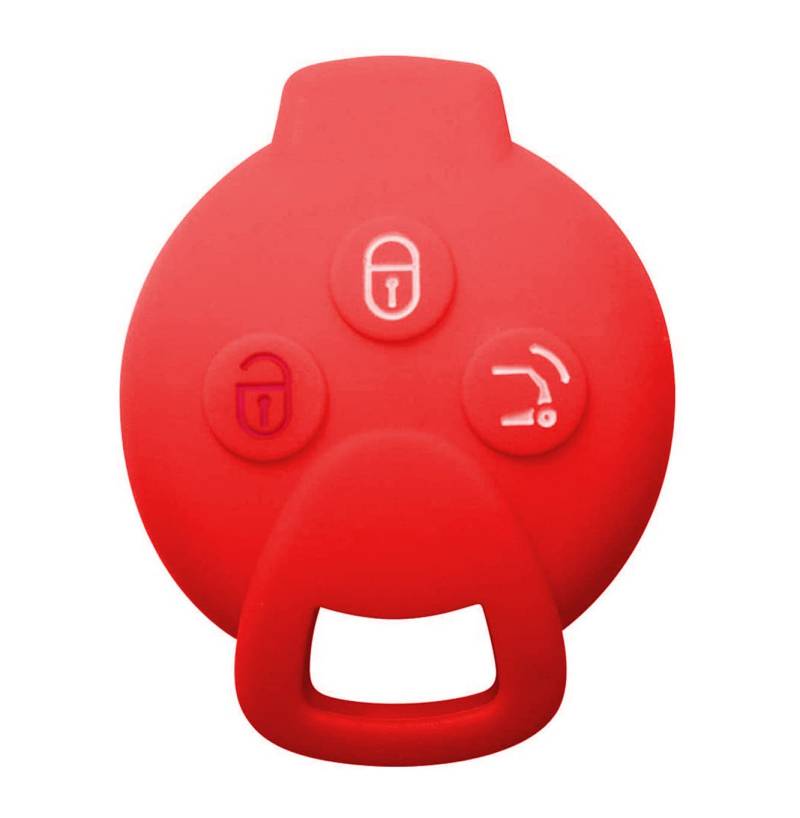 SALPIE Silikonhülle für Smart 451 453 3 Flip Buttons, Autoschlüsselhülle Smart 451 453 Flip Key (Rosso, Smart 451) von SALPIE