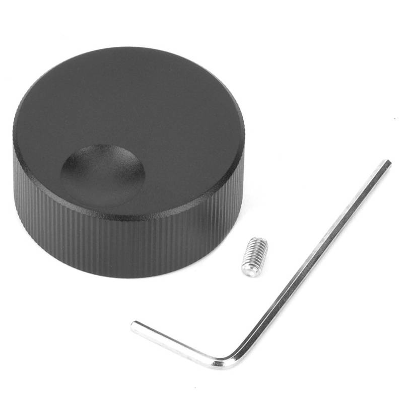 Potentiometer-Knöpfe, Potentiometer-Lautstärkeregler-Drehknöpfe 6 mm Aluminium-Drehregler für elektronische Potentiometer-Knöpfe 32 x 13 mm Schwarz von SALUTUYA