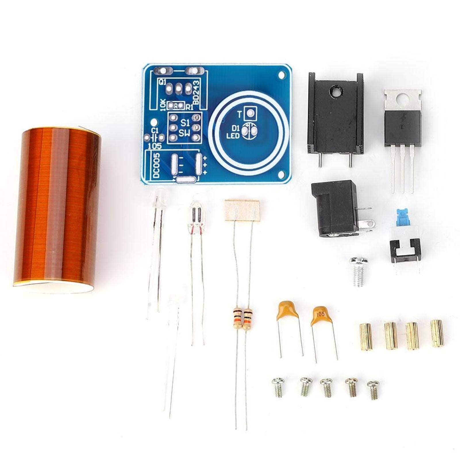 SALUTUYA Transmission Kit Elektronische Tesla-Spule DC12V Mini-Tesla-Spule zur drahtlosen Übertragung von Elektrizität zum Zünden(Spare Parts) von SALUTUYA