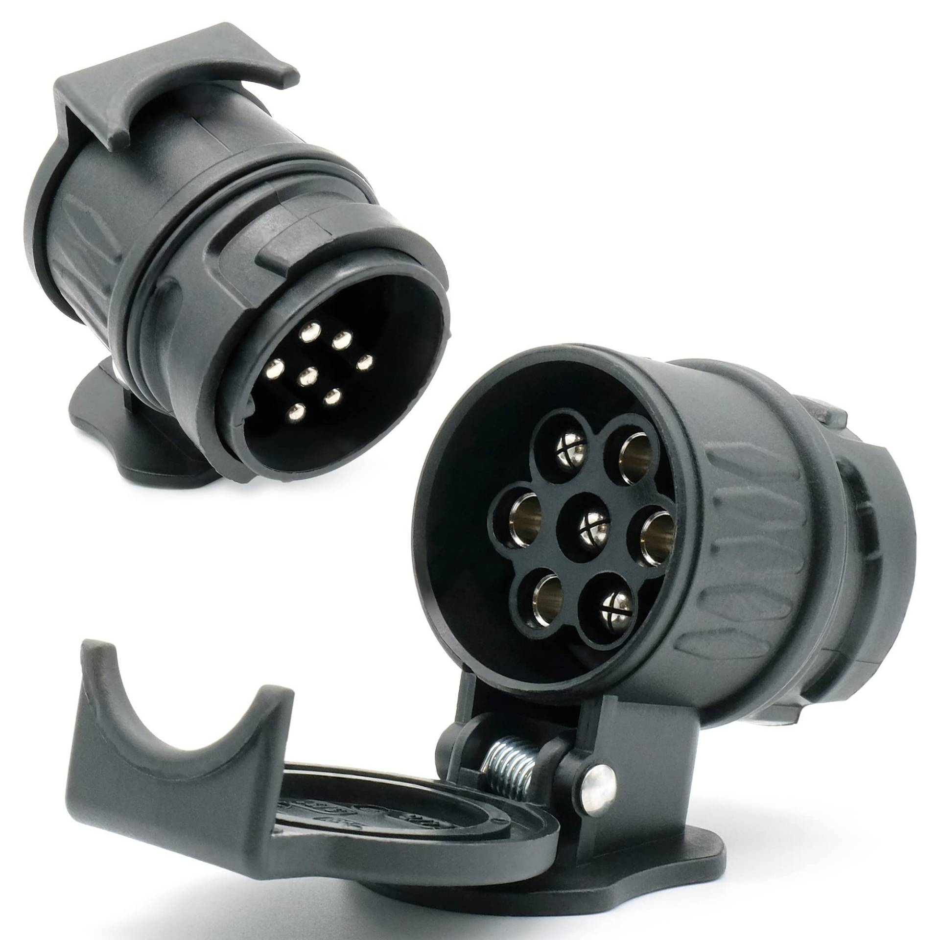 Kurzadapter 13 polig auf 7 polig PKW Anhänger 12V Adapter AHK Anhängerkupplung Kurzadapter 13 polig auf 7 polig PKW Anhänger 12V Adapter AHK Anhängerkupplung von SAMETRUCK