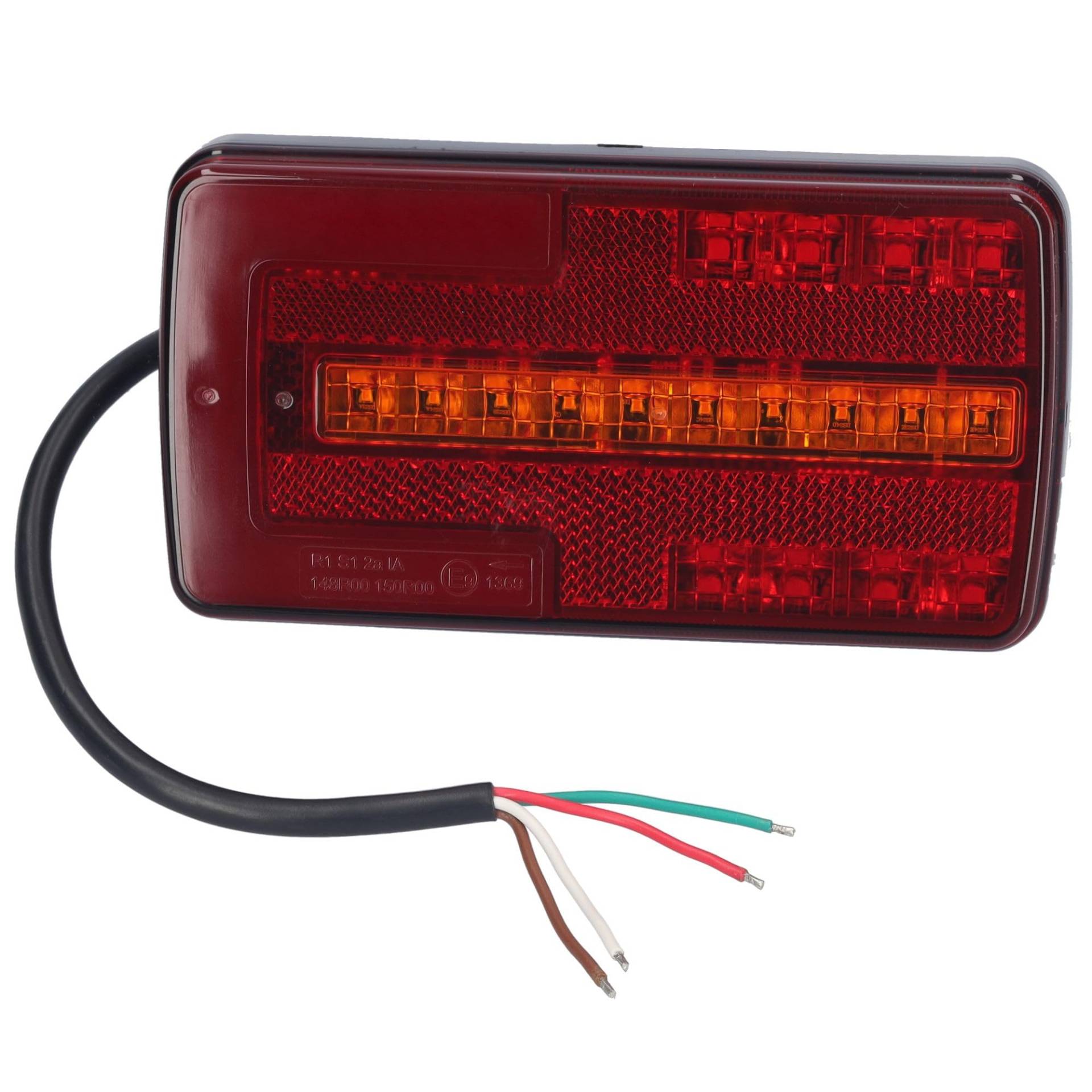 SAMETRUCK LED Heckleuchte Neon dynamischer Blinker Rückleuchte 12V 24V links rechts PKW LKW Anhänger (Heckleuchte LED Neon rechts links dynamischer Blinker 12/24V 150x80x26mm) von SAMETRUCK