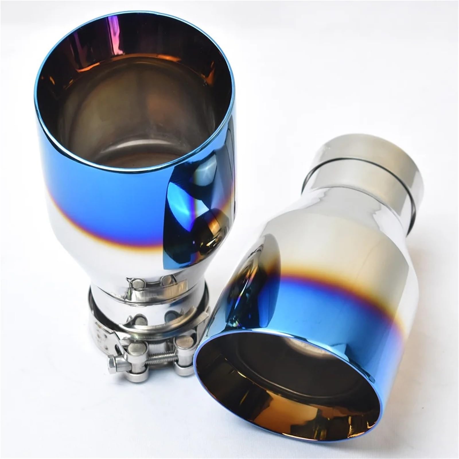 Auto Auspuff Endrohr 1 PC Auto Blau Gebrannte Edelstahl Flansch Auspuff Endrohr Slashed Bevel Rand Schalldämpfer Spitze Auspuffspitzen Auto Auspuff Endrohr 1 PC Auto Blau Gebrannte Edelstahl Flansch Auspuff Endrohr Slashed Bevel Rand Schalldämpfer Spitze Auspuffspitzen von SAMWDK