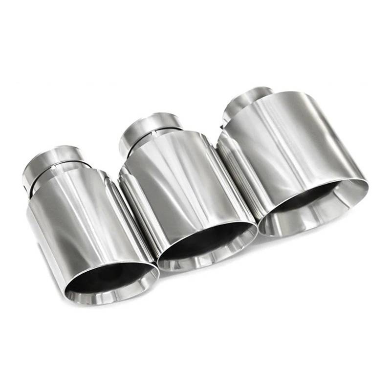 Auto Auspuff Endrohr 1 Pcs Universal Auto Auspuff TIPP Endrohr Edelstahl Schalldämpfer Schräge Auspuffspitzen von SAMWDK