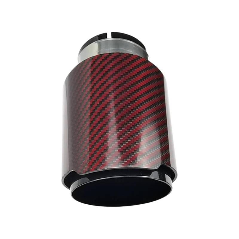 Auto Auspuff Endrohr 1 STÜCKE Red Carbon Fiber Throat Auto Auspuff Universell Geändert Schalldämpfer Spitze Endrohr Teile Auspuffspitzen von SAMWDK