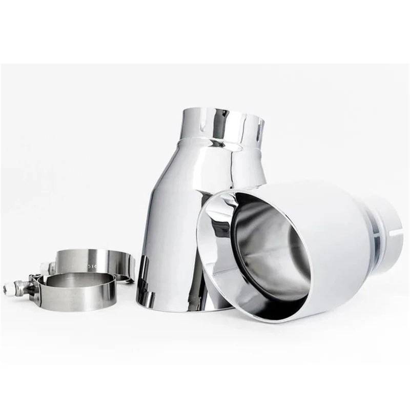 Auto Auspuff Endrohr 1 Stück Auto Auspuff Endrohr Helle Edelstahl Bevel Rand Shinny Schalldämpfer Spitze Auspuffspitzen von SAMWDK