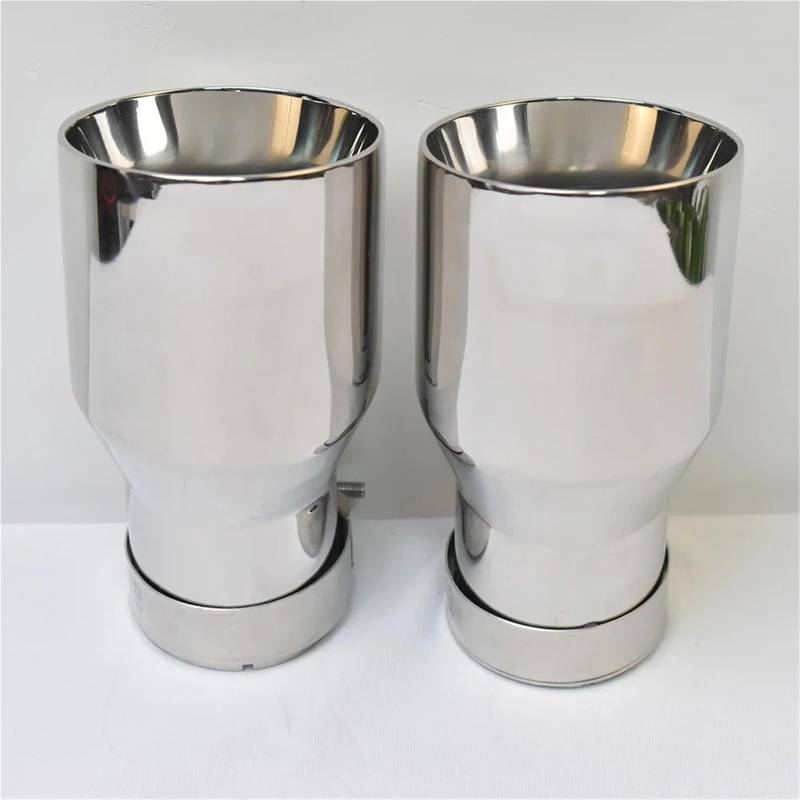 Auto Auspuff Endrohr 1 Stück Auto Helle Auspuff Endrohr Edelstahl Bevel Rand Shinny Schalldämpfer Spitze Auspuffspitzen von SAMWDK