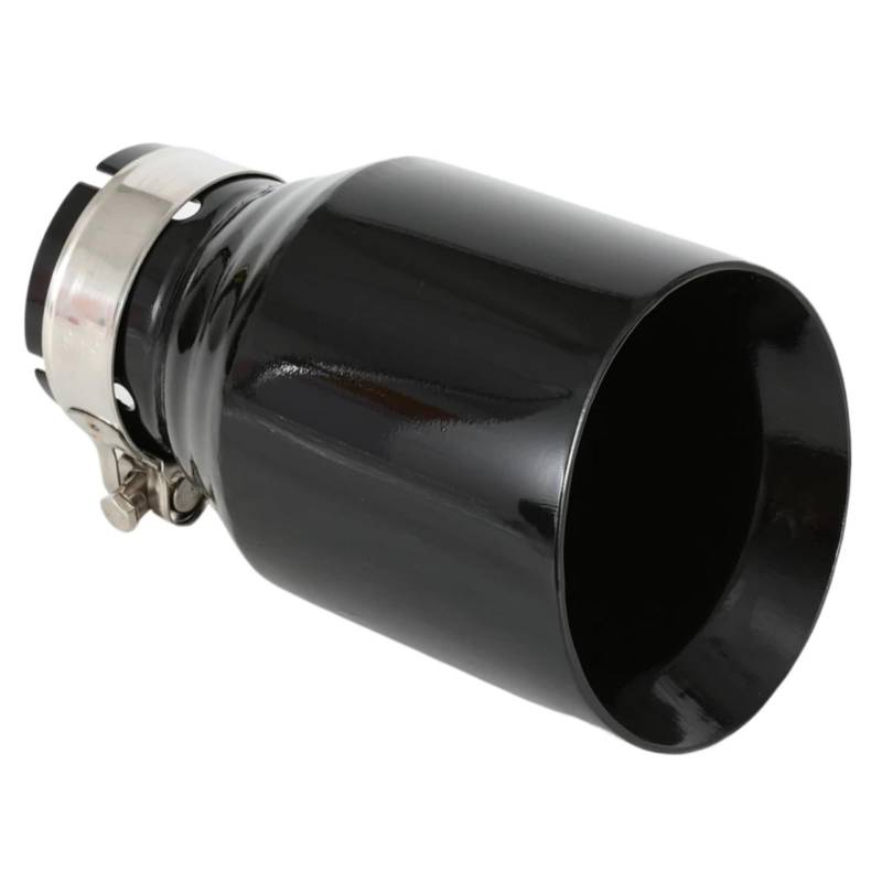 Auto Auspuff Endrohr 1 Stück Auto Schwarz Edelstahl Auspuff System Schalldämpfer Spitze Ende Flache Kante Outlet Universal Modifizierte Rohr Zubehör Auspuffspitzen von SAMWDK