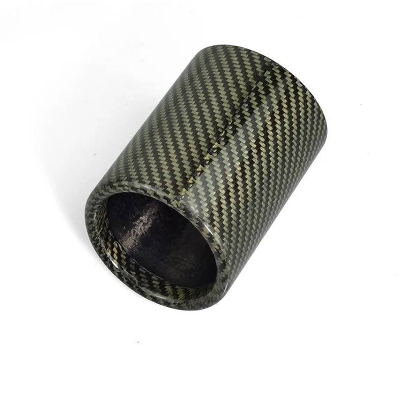 Auto Auspuff Endrohr 1 Stücke Auto Universal Auspuffrohr Grün Twill Carbon Faser Abdeckung Schalldämpfer Spitze Fall Gehäuse Auspuffspitzen von SAMWDK