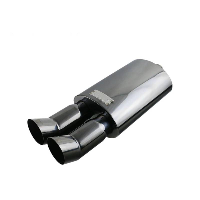 Auto Auspuff Endrohr 2,5 ''Auto-Auspuffblende Edelstahl 201 Schwarz Schalldämpfer Ermöglichen Sound Straight-Through 3'' Dual Out Auspuffspitzen von SAMWDK