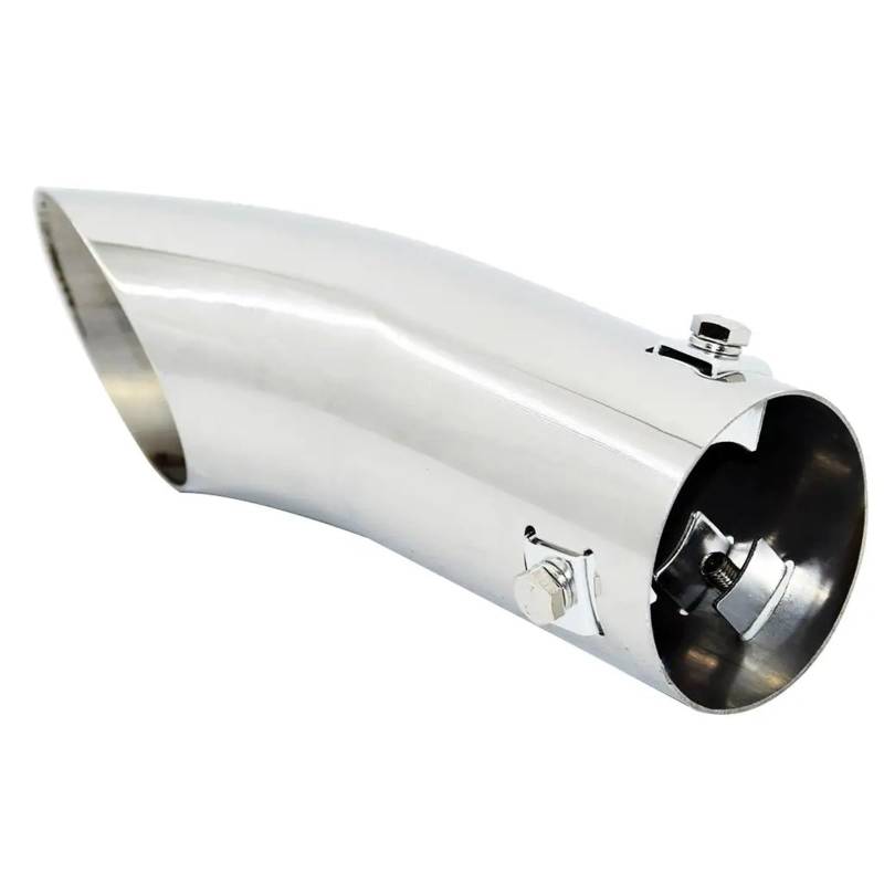 Auto Auspuff Endrohr 59mm Chrom Auto SUV Hinten Auspuffrohr Schwanz Schalldämpfer Spitze Edelstahl 185mm Auspuffspitzen von SAMWDK