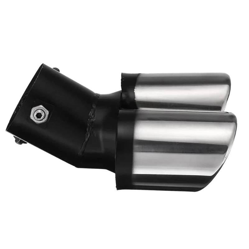Auto Auspuff Endrohr 62mm Universal Auto Schalldämpfer Rohr Schwanz Edelstahl Gebogene Doppel Outlet Auspuff Spitze Einlass Auto Dekoration Chrom Auspuffspitzen von SAMWDK