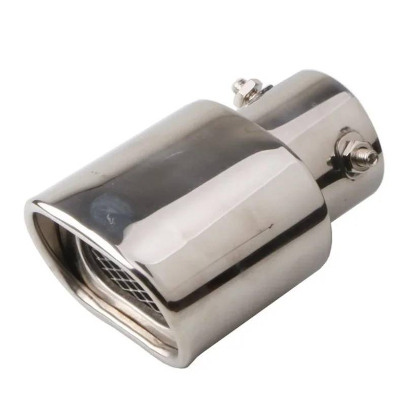 Auto Auspuff Endrohr 63mm Universal Auto Quadrat Auspuff Schalldämpfer Spitze Edelstahl Rohr Chrom Trim Modifizierte Hinten Schwanz Throat Exhause Liner Auspuffspitzen von SAMWDK