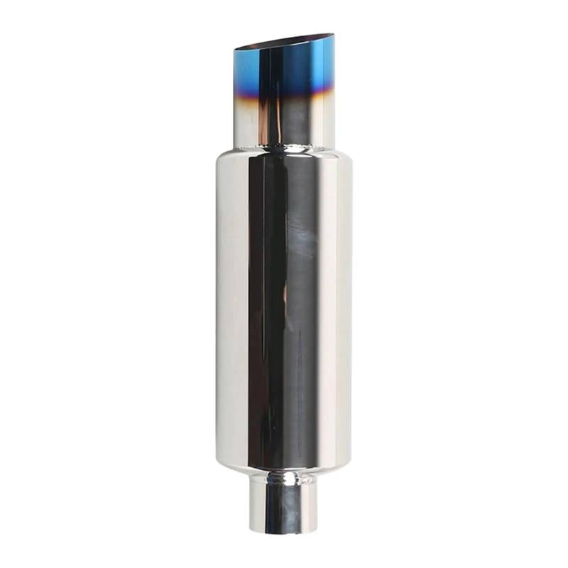Auto Auspuff Endrohr Auspuffschalldämpfer 2" Einlass 3" Auslass Edelstahl Für Limousinen Auto Mit Blau Gebrannter Spitze Auspuffspitzen von SAMWDK