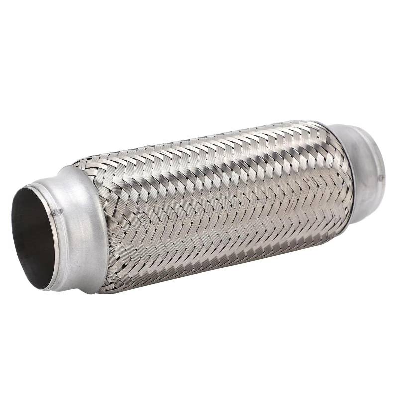Auto Auspuff Endrohr Auto Auspuffrohr Teleskop Flexible Verbindung Braid Balg Edelstahl Schalldämpfer Rohrverbinder Geschweißt Universal Auspuffspitzen von SAMWDK
