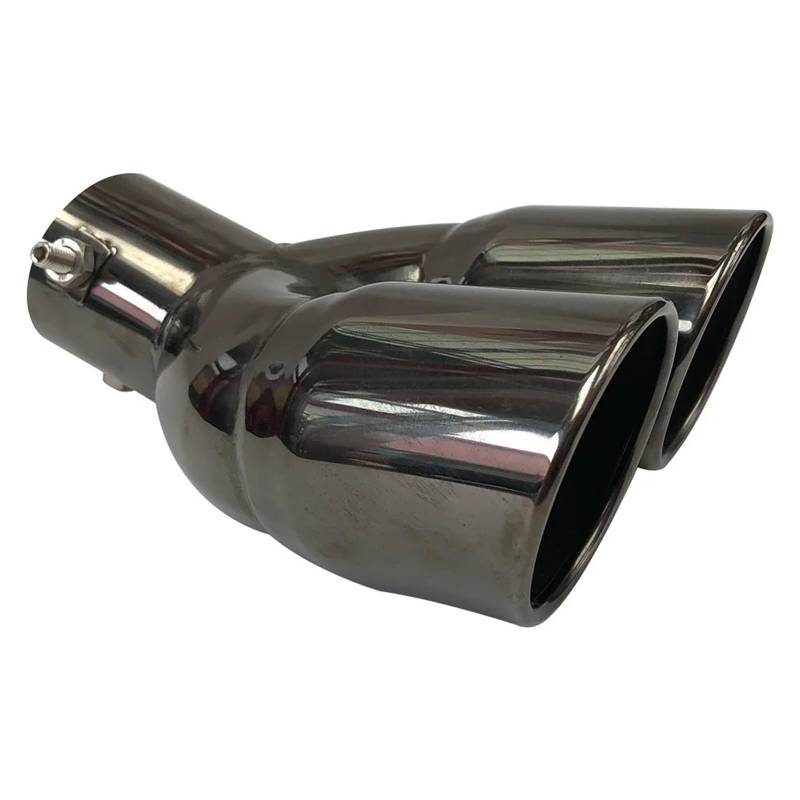 Auto Auspuff Endrohr Auto Gebogen Dual Auspuff Spitze Bolt-on Slant Cut Endrohr Schalldämpfer Für Titan Schwarz Auspuffspitzen von SAMWDK