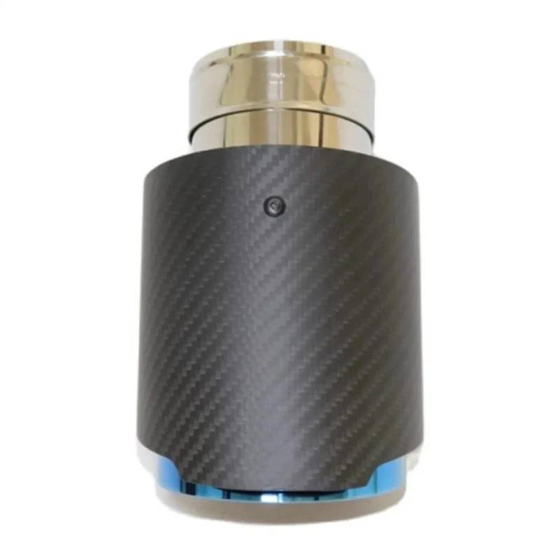 Auto Auspuff Endrohr Auto Matt Carbon Fiber Auspuff System Spitze Universal Gerade Edelstahl Blau Schalldämpfer Mehrere Größen Auspuffspitzen von SAMWDK