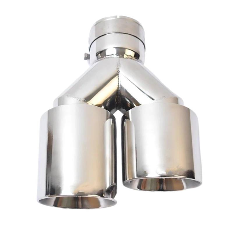 Auto Auspuff Endrohr Autozubehör Modifikation Edelstahl Universal Automobile Auspuffrohr Doppelschalldämpfer Spitze Auspuffspitzen von SAMWDK