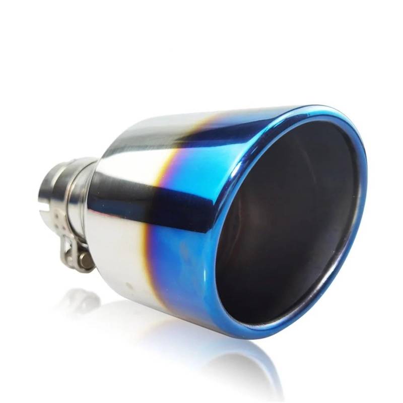 Auto Auspuff Endrohr Edelstahl-Auspuffanlagen Schalldämpferspitze Rohrabdeckungen Rollrand Universal-Endrohr 51MM 101MM Auspuffspitzen von SAMWDK
