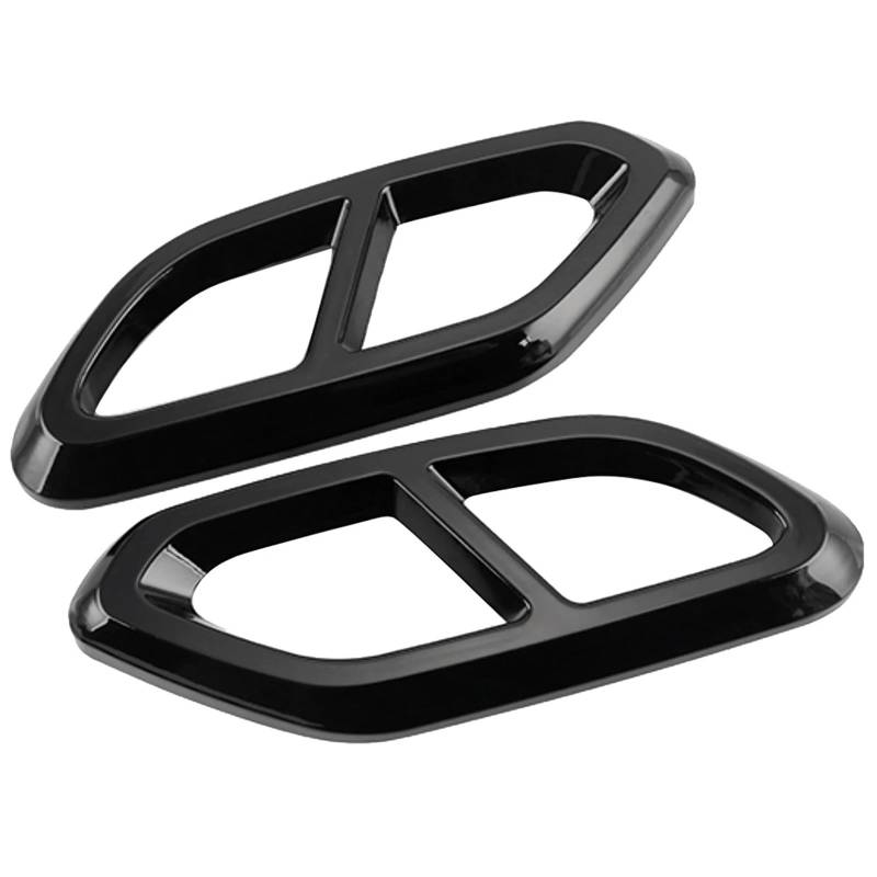 Auto Auspuff Endrohr Für Benz X254 Für GLC 2022 2023 2024 2025 Autozubehör Hinterer Auspuff Endrohr Carbon Black Cover 2St Auspuffspitzen von SAMWDK