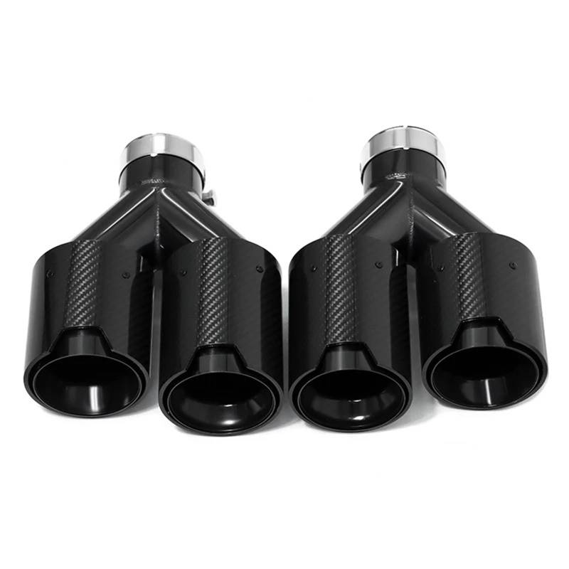 Auto Auspuff Endrohr Für Leistung Kohlefaser Edelstahl Quad Auspuffspitze Endrohre Schalldämpfer Tipps Universal Auspuffspitzen von SAMWDK