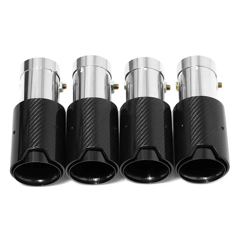 Auto Auspuff Endrohr Für M3 E9x E90 E92 E93 Performance 2009-2013 4 Teile/los Auspuffblende 80MM SCHWARZ GLÄNZEND Carbon Faser 190mm Schalldämpfer Tipps Auspuffspitzen von SAMWDK