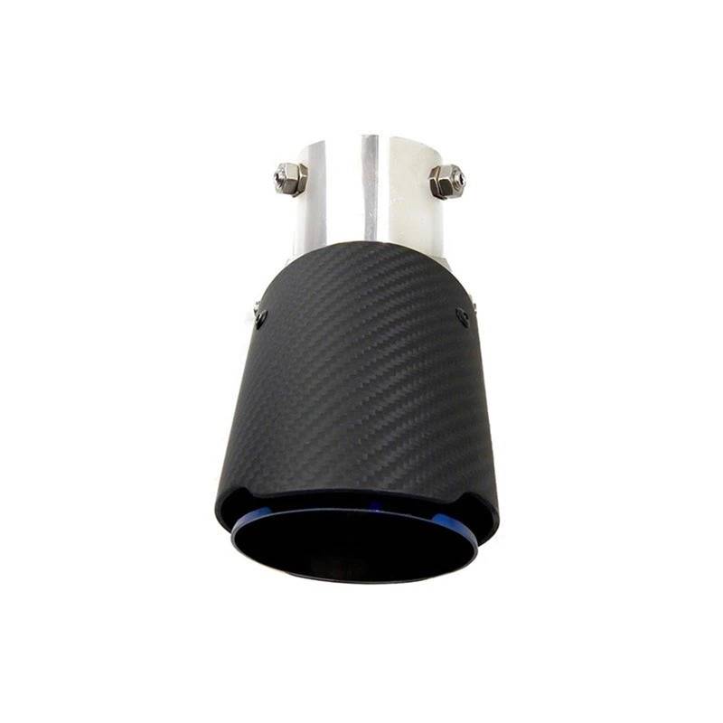 Auto Auspuff Endrohr Für Toyota Auto Universal Winkel Einstellbar Carbon Fibre Auspuff Gerade Kante Gebrannte Blau Schalldämpfer Spitze Auspuffspitzen von SAMWDK