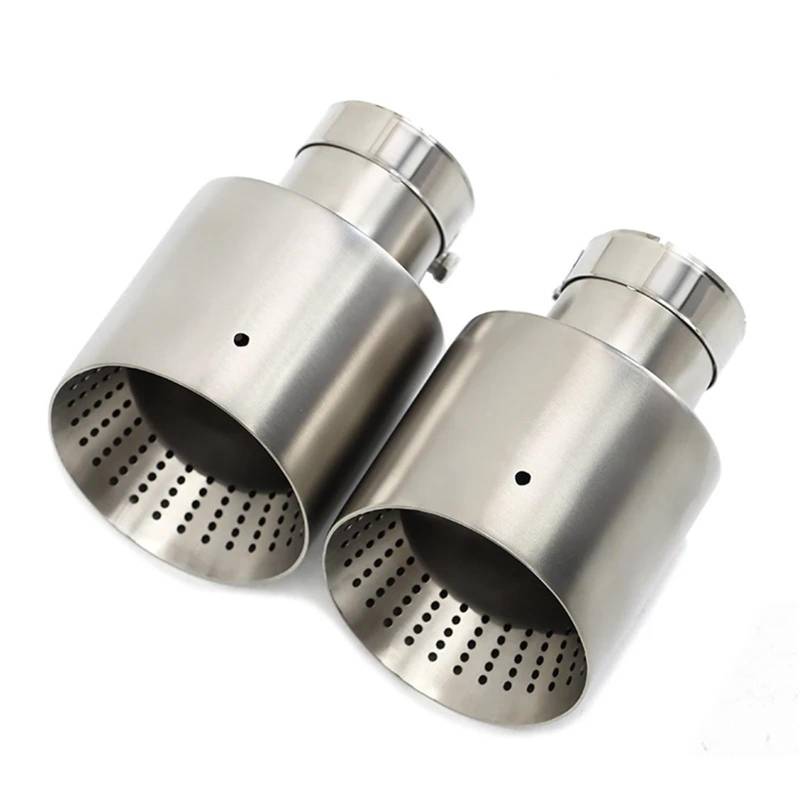 Auto Auspuff Endrohr Für VW Für GTI MK7 Für Golf 7 1 Stücke Matte Edelstahl Auto Auspuffblende System Schalldämpfer Rohr Universal Düse 60MM 63mm Auspuffspitzen von SAMWDK