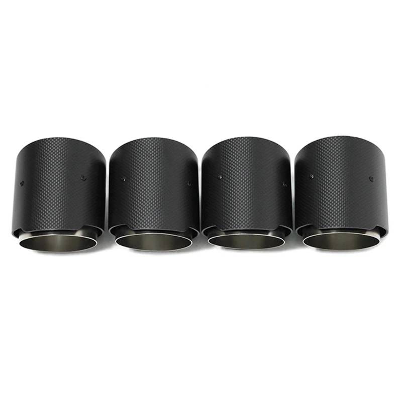 Auto Auspuff Endrohr Für X3M Für X4M F97 F98 4 Teile/los Auto Auspuff Spitze Carbon Fiber Rohr Direkt Stecker Schalldämpfer Düse Endrohr Auspuffspitzen von SAMWDK