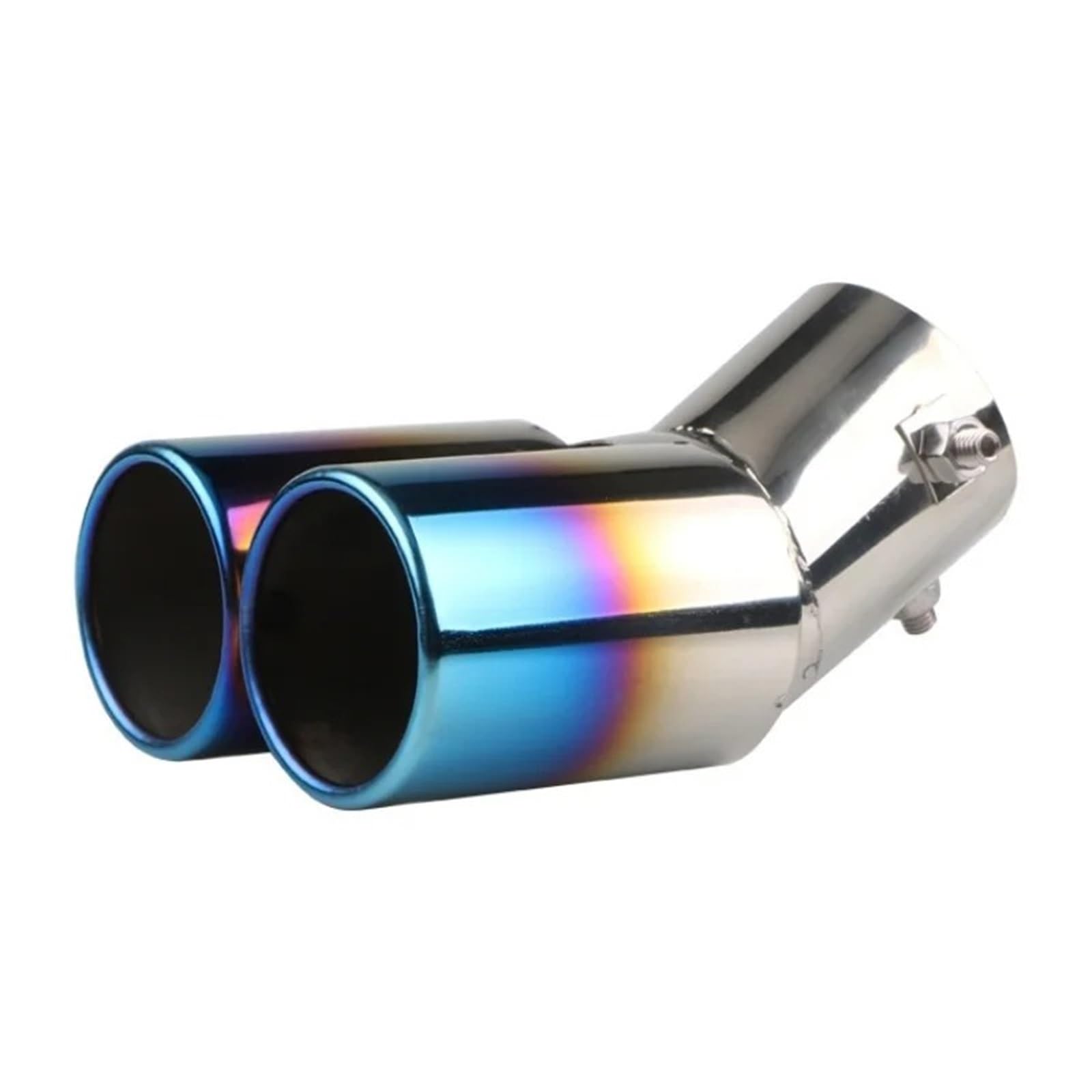 Auto Auspuff Endrohr One Out Two Gegrillter Blauer Endschalldämpfer Mit Doppelrohr-Schalldämpfer Aus Edelstahl Für Die Modifikation Von Auspuffrohren Auspuffspitzen Auto Auspuff Endrohr One Out Two Gegrillter Blauer Endschalldämpfer Mit Doppelrohr-Schalldämpfer Aus Edelstahl Für Die Modifikation Von Auspuffrohren Auspuffspitzen von SAMWDK