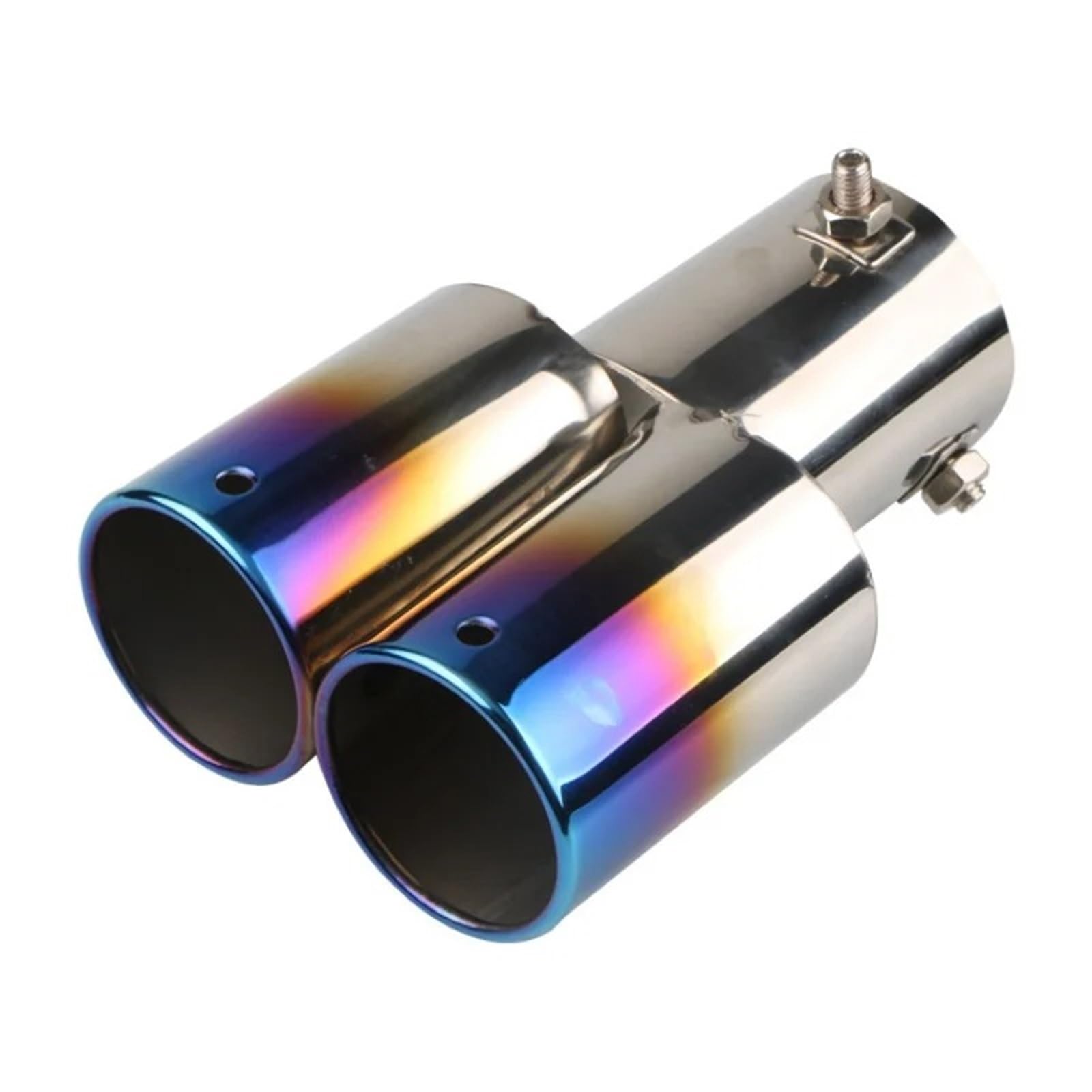 Auto Auspuff Endrohr One Out Two Gegrillter Blauer Endschalldämpfer Mit Doppelrohr-Schalldämpfer Aus Edelstahl Für Die Modifikation Von Auspuffrohren Auspuffspitzen Auto Auspuff Endrohr One Out Two Gegrillter Blauer Endschalldämpfer Mit Doppelrohr-Schalldämpfer Aus Edelstahl Für Die Modifikation Von Auspuffrohren Auspuffspitzen von SAMWDK