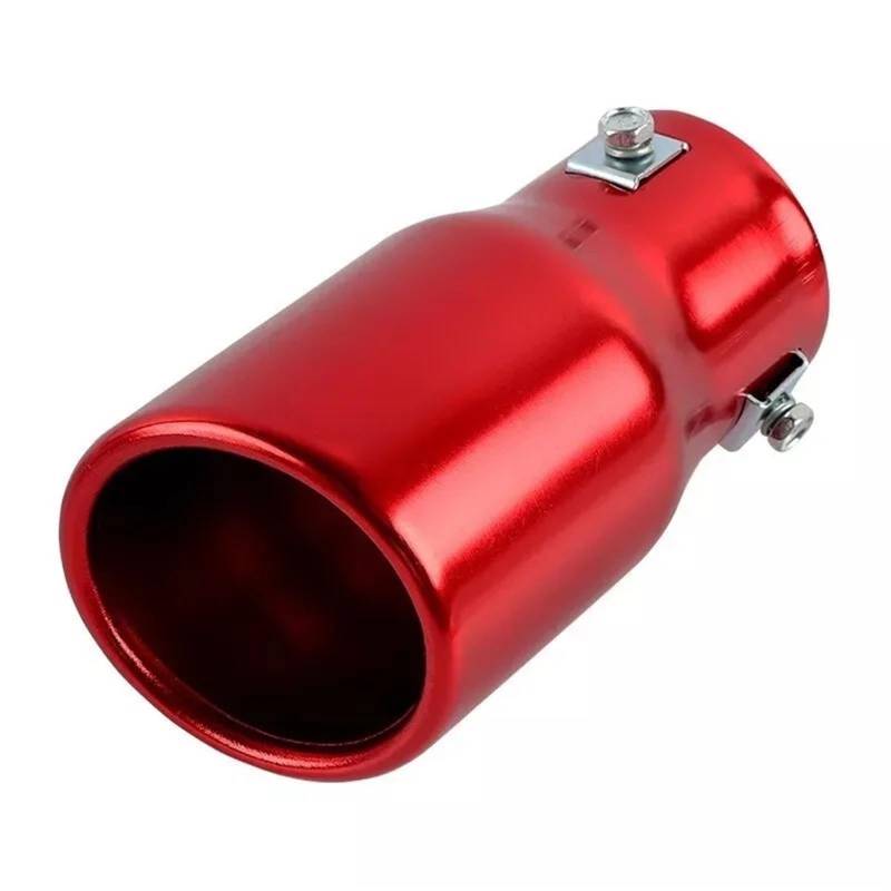 Auto Auspuff Endrohr Rote Runde Form Auto Auspuff Schalldämpfer Spitze Gerade Rohr 63mm 2,5 "Einlass Auspuffspitzen von SAMWDK