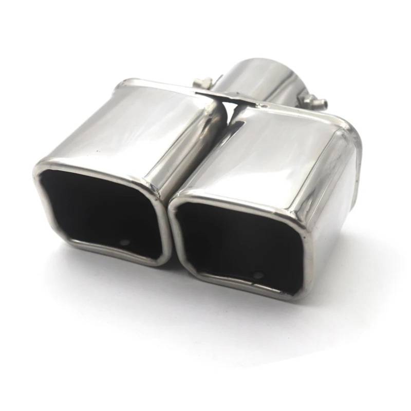 Auto Auspuff Endrohr Universal Edelstahl Auspuff Tipps Dual Outlet Spitze Schalldämpfer Schwanz Doppel Rohr Auto Zubehör Auspuffspitzen von SAMWDK