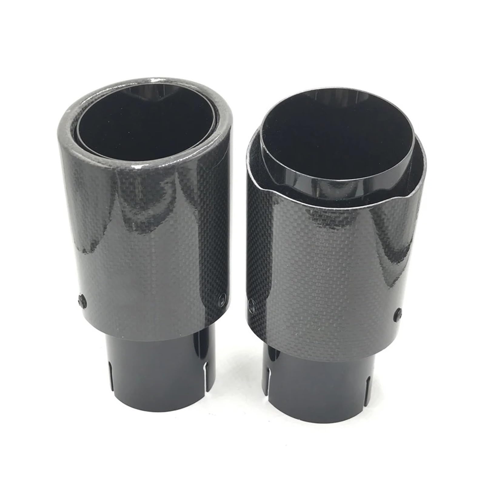 Auto Auspuff Endrohr Zwei Arten Von Glänzenden Carbonfasern + Schwarzem Edelstahl-Universal-Auspuffendrohr Auspuffspitzen Auto Auspuff Endrohr Zwei Arten Von Glänzenden Carbonfasern + Schwarzem Edelstahl-Universal-Auspuffendrohr Auspuffspitzen von SAMWDK