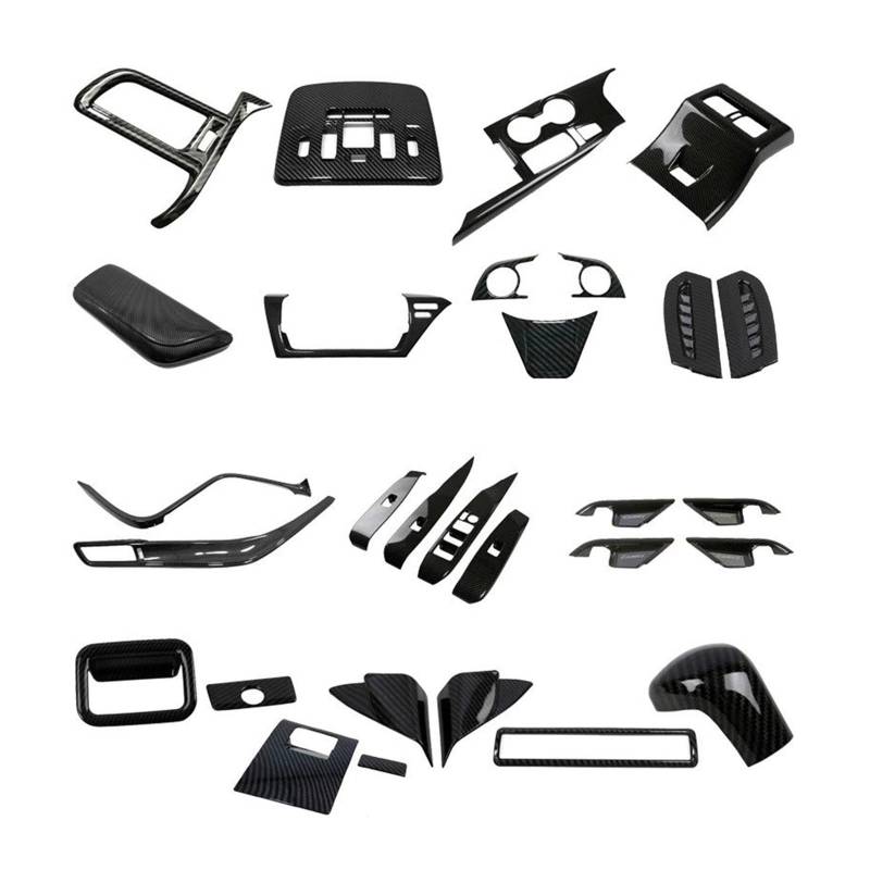 Auto Innenmittelkonsolen Auto Innen Für Toyota Für Camry 2018 2019 2020 2021 Carbon Fiber Lenkrad Taste Dekorative Abdeckung Zubehör Auto Styling Auto Innenraum(Gear shift2) von SAMWDK