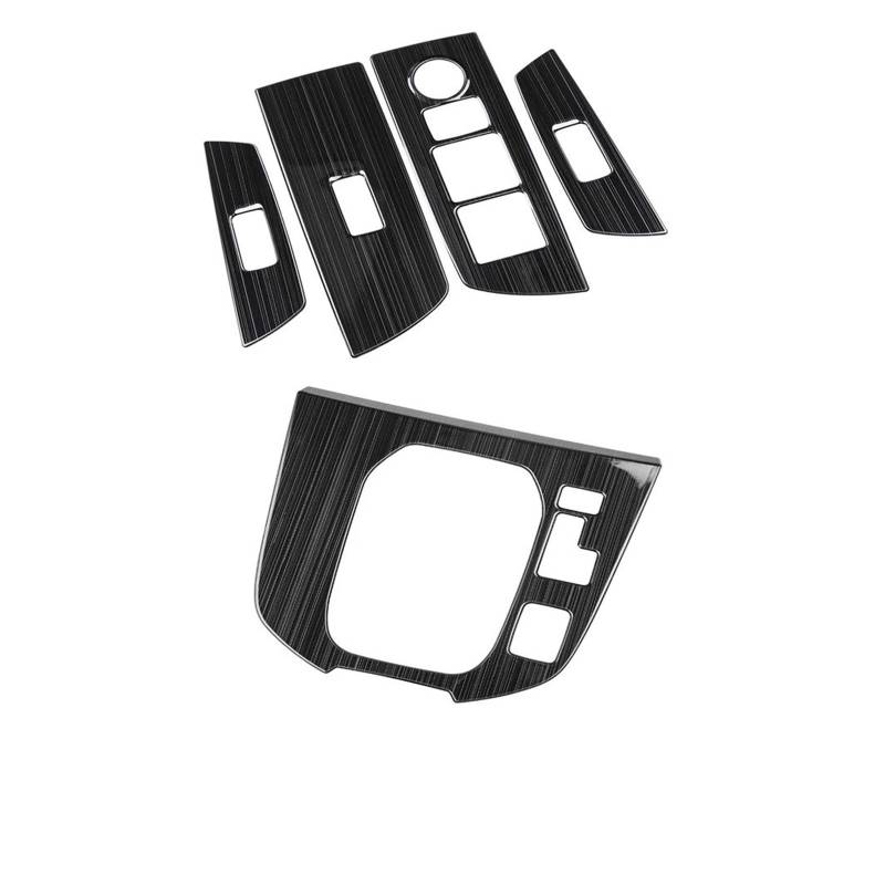 Auto Innenmittelkonsolen Für Mazda Für CX9 Für CX-9 2022 2023 Schwarz Pinsel Innere Fensterheber Schalter Taste Panel Abdeckung Trim Getriebe Shift Panel Zubehör Auto Innenraum(Right Hand Driver 3) von SAMWDK