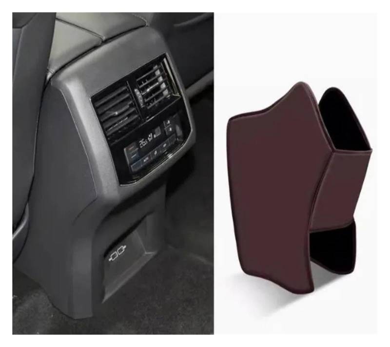 Auto Innenmittelkonsolen Für VW Für Teramont 2017 2018 2019 2020 2021 2022 2023 Hinten Armlehne Box Anti Kick Pad Mikrofaser Leder Schutzhülle Matte Auto Zubehör Auto Innenraum(Coffee1) von SAMWDK