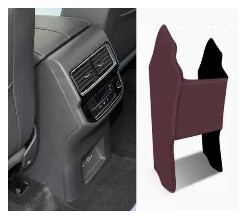 Auto Innenmittelkonsolen Für VW Für Teramont 2017 2018 2019 2020 2021 2022 2023 Hinten Armlehne Box Anti Kick Pad Mikrofaser Leder Schutzhülle Matte Auto Zubehör Auto Innenraum(Coffee2) von SAMWDK