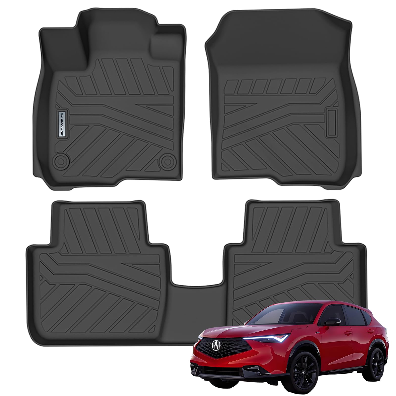 SANBAN-AXE Fußmatten für 2025 Acura ADX TPE Allwetterschutz 1. & 2. Reihe Auto Fußmatten 2025 ADX Zubehör - Schwarz SANBAN-AXE Fußmatten für 2025 Acura ADX TPE Allwetterschutz 1. & 2. Reihe Auto Fußmatten 2025 ADX Zubehör - Schwarz von SANBAN-AXE