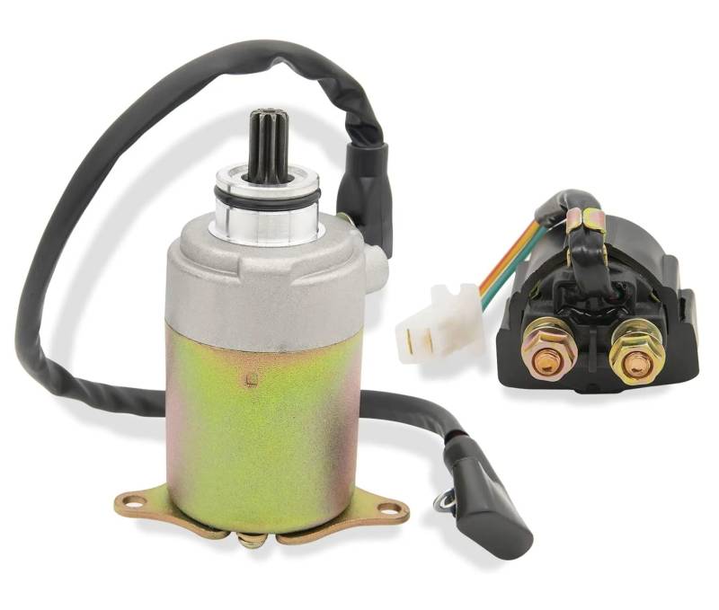 Anlasserrelais Hochleistungs-GY6-Starter (9 Zähne) Für GY6 4-Takt-Motor 150 Cc 125 Cc 50 Cc 200 Cc 250 Cc Roller Moped ATV Go-Kart Kompatibel Mit Allradfahrzeugen von SANCAK