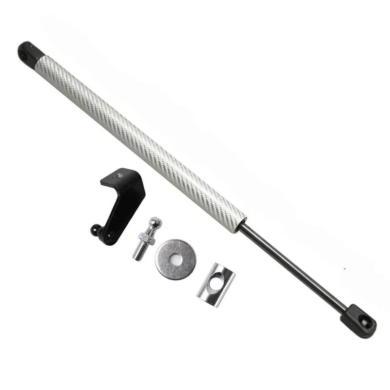 Kfz Strebenstangen 1PC Dämpfer Für Ford Fiesta MK7 2012-2019 Vorderen Haube Haube Ändern Gas Strut Prop Stange Lift Unterstützung Stoßdämpfer Zubehör Bar(Silver Carbon Fiber) von SANCAK
