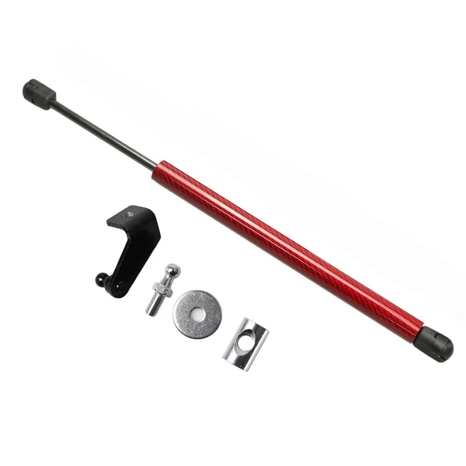 Kfz Strebenstangen 1PC Strut Für Ford Fiesta Mk6 Mk7 2009 2010 2011 2012 2013-2020 Front Hood Bonnet Ändern Carbon Faser Gas Frühling Heben Unterstützung Schock Dämpfer(Red Carbon Fiber) von SANCAK