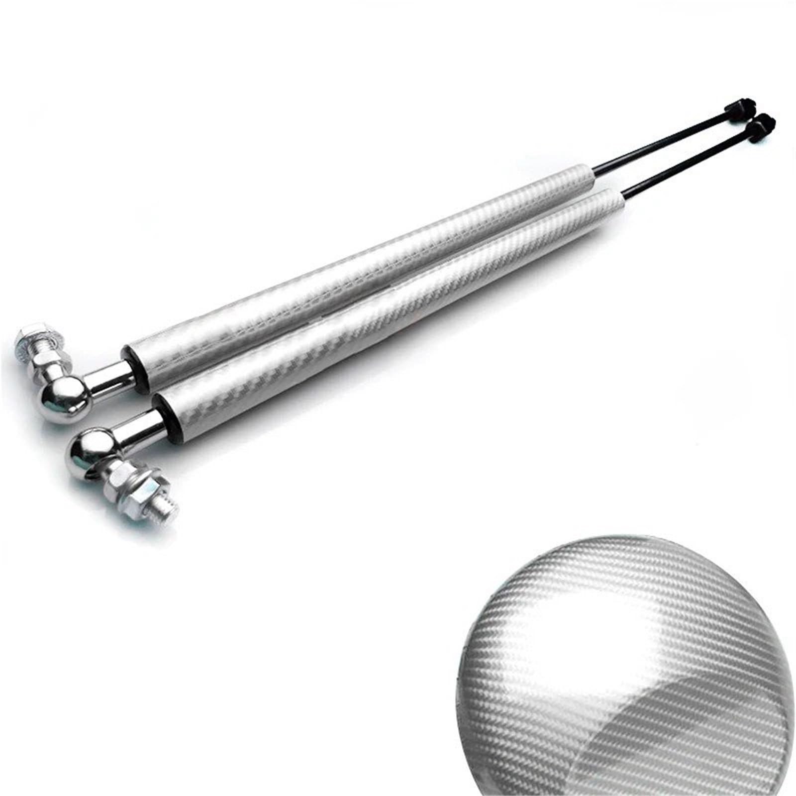 Kfz Strebenstangen AW MK6 Refit Motorhaube Haube Gas Spring Shock Strut Bars Unterstützung Hydraulische Stange Auto-Styling Für VW Polo 2019 2021 2022 2023 2024(Carbon Silver) von SANCAK