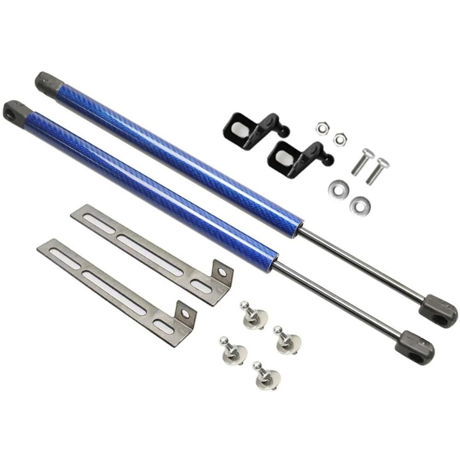 Kfz Strebenstangen Dämpfer Für SEAT Leon MK2 1P 2005–2012 Vordere Motorhaube Gasdruckfedern Federn Hebeunterstützung Stoßdämpfer Zubehör Absorberstütze(Blue Carbon Fiber) von SANCAK